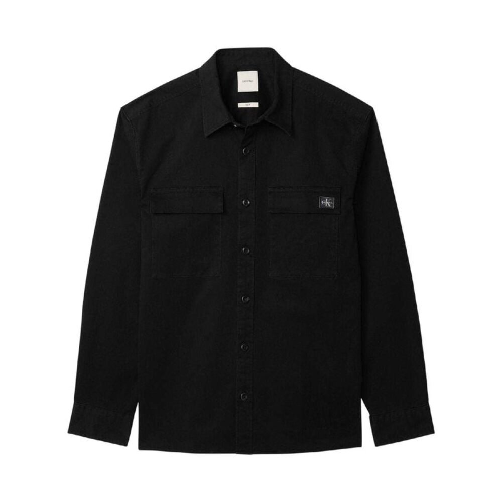 Calvin Klein Mens Relaxed Fit Overshirt / Black